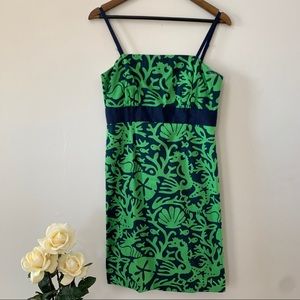 Vineyard Vines Green & Navy Nautical Dress